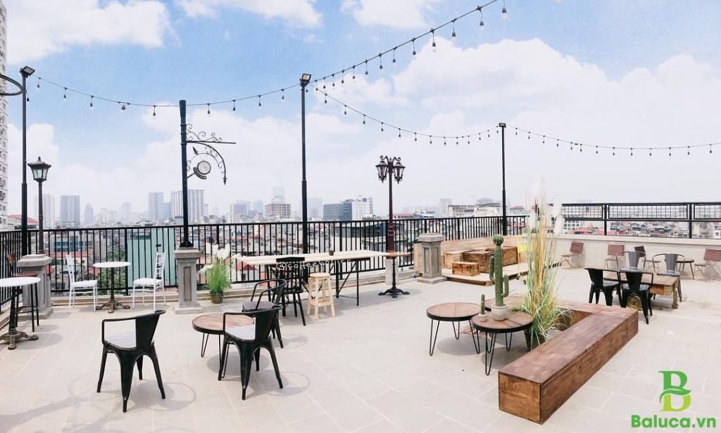 thiết kế quán cafe ngoài trời